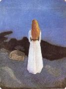 Edvard Munch The Lady in the seaside oil painting